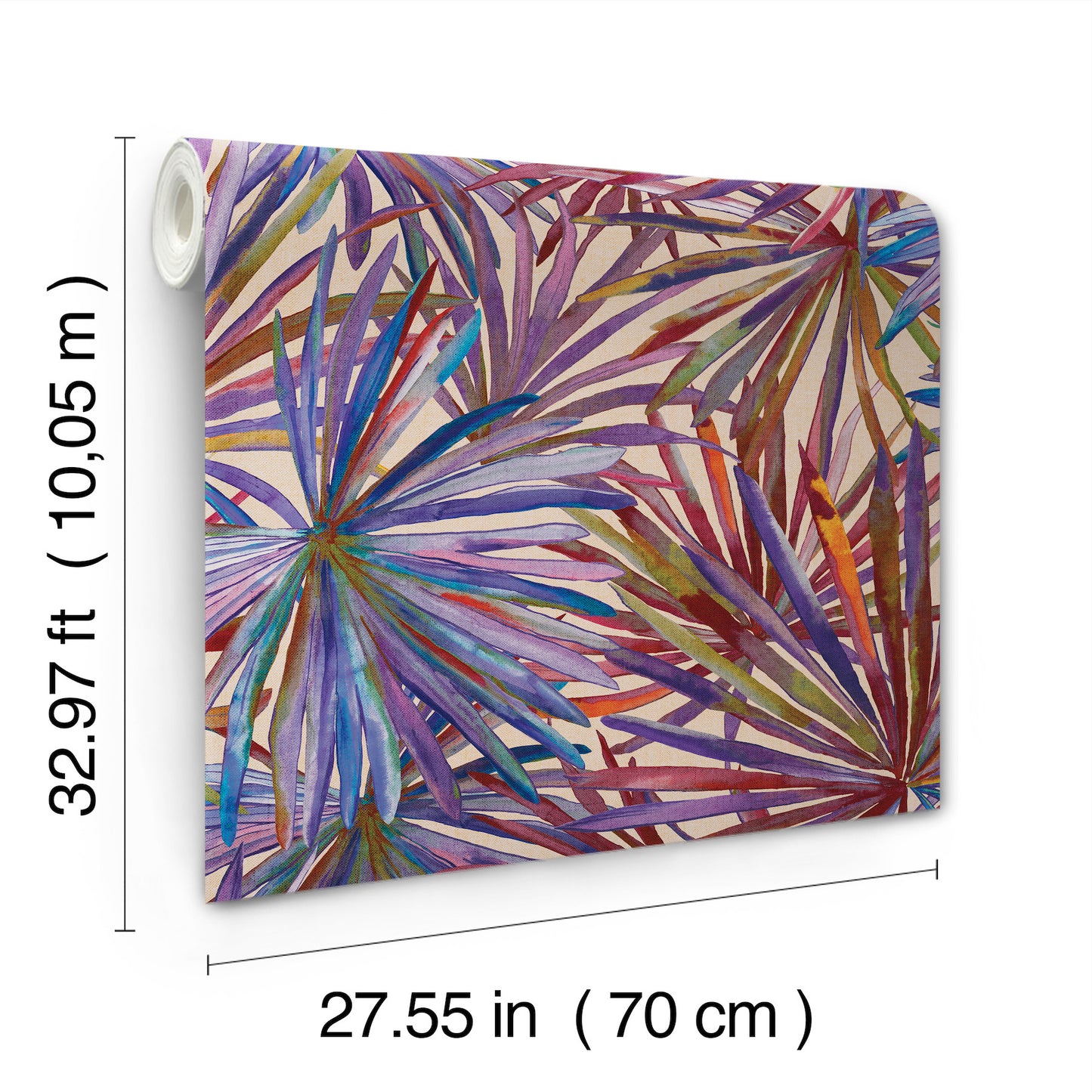 York Wallcoverings A-Street Prints Corifa Purple Palm Leaf Wallpaper Botanical Tropical Purple Wallpaper - 4193-7452