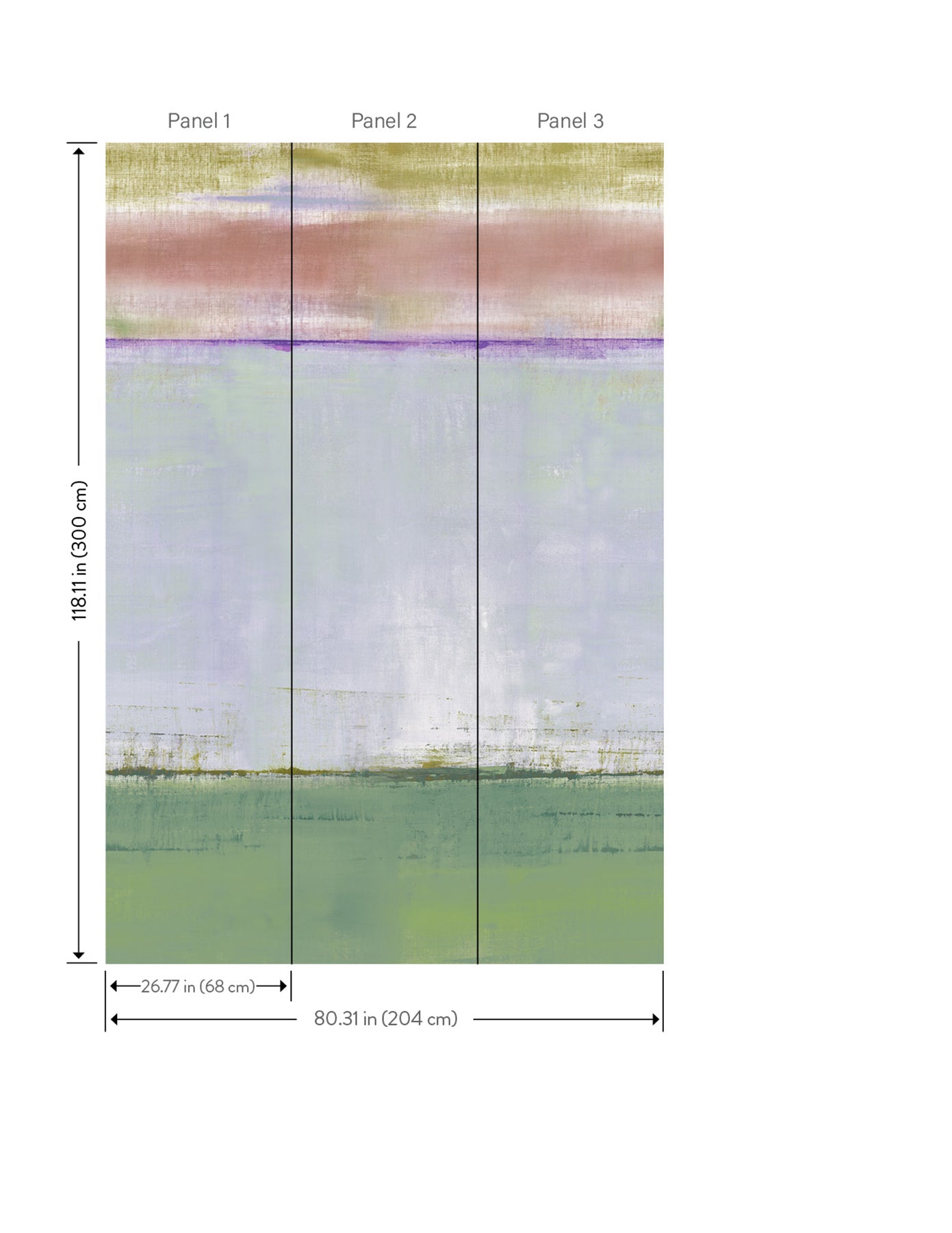 York Wallcoverings A-Street Prints Brezza Pastel Wall Mural Graphics Abstract Pastel Wallpaper - 4193-7482M