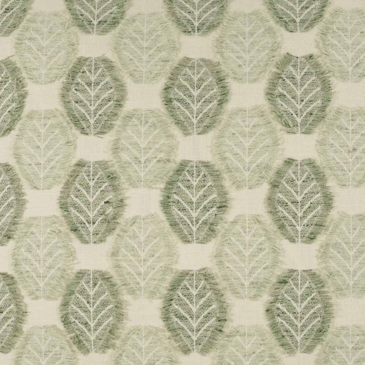 D.V. KAP HOME 4196-YARD Leafalong Fabric Floral, Transitional, Textured Green - Leafalong