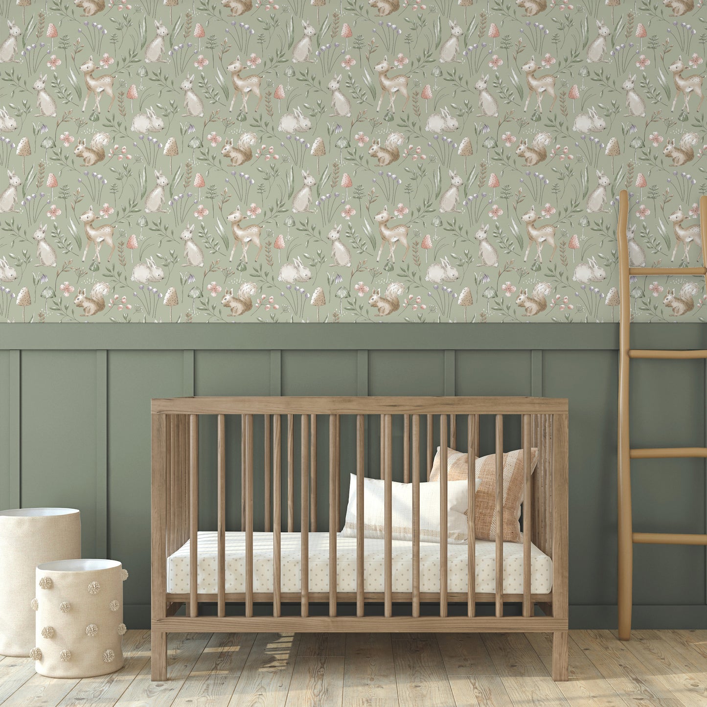 York Wallcoverings Advantage Forest Animals Sage Whimsical Wallpaper Animals Kids Sage Wallpaper - 4203-27547