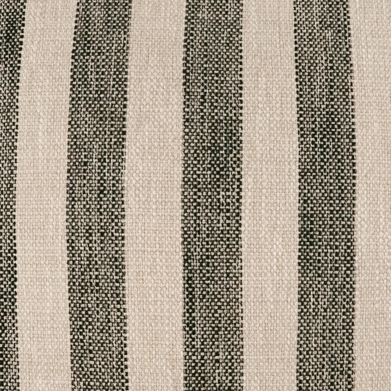 Beige and dark brown striped woven textile with rustic texture, ideal for upholstery or rugs.