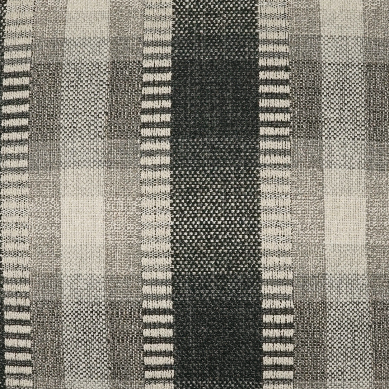 D.V. KAP HOME 24" x 24" Evan Pillow - Charcoal Plaid - Check, Traditional, Farmhouse - 4224-C-2424