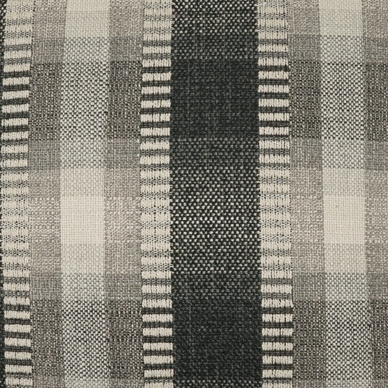 D.V. KAP HOME 4224-C-YARD Evan Fabric - Charcoal Plaid - Check, Traditional, Farmhouse Charcoal, Grey - Evan