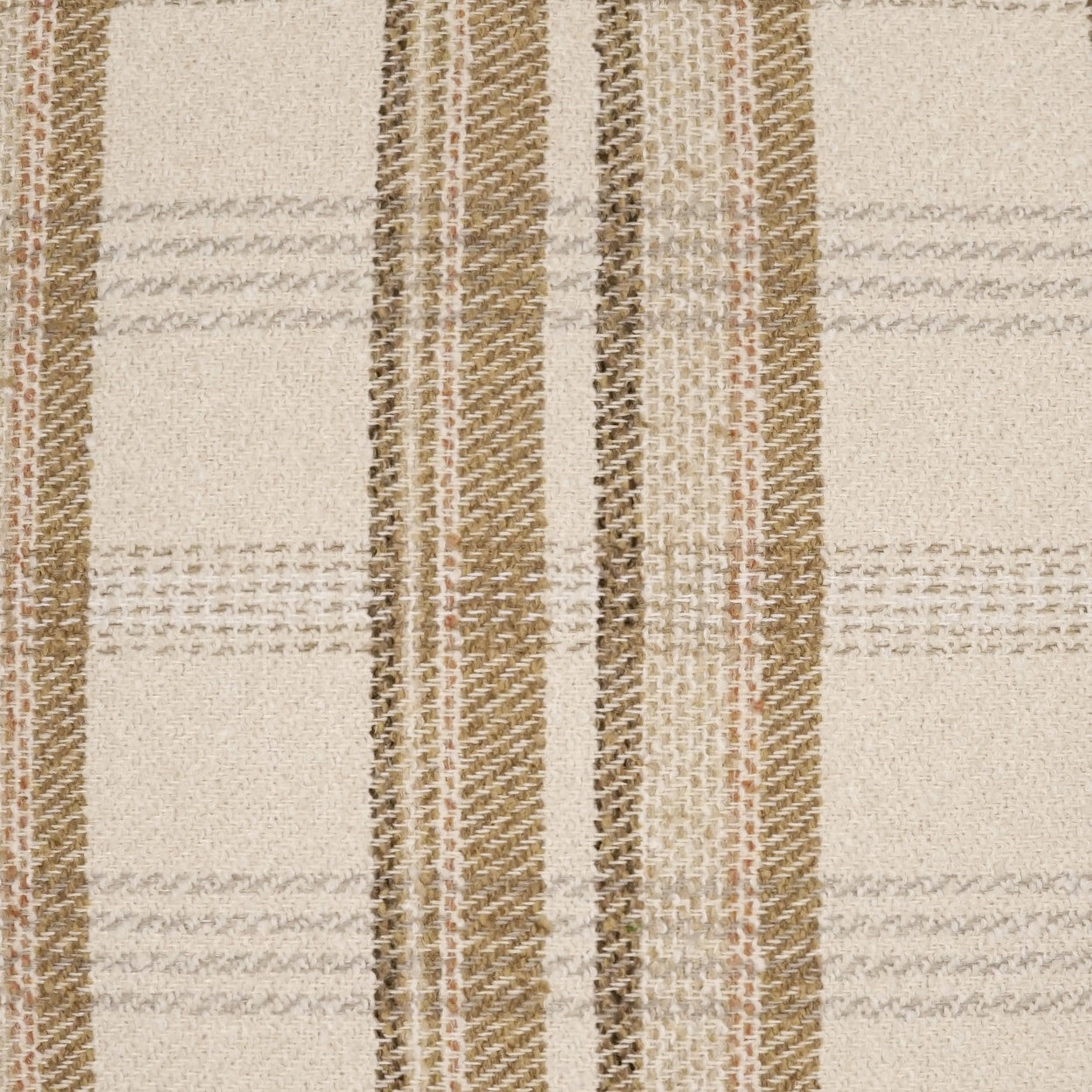 D.V. KAP HOME 4225-F-YARD Ridgeway Fabric - Fawn Plaid - Check, Traditional, Farmhouse Tan - Ridgeway
