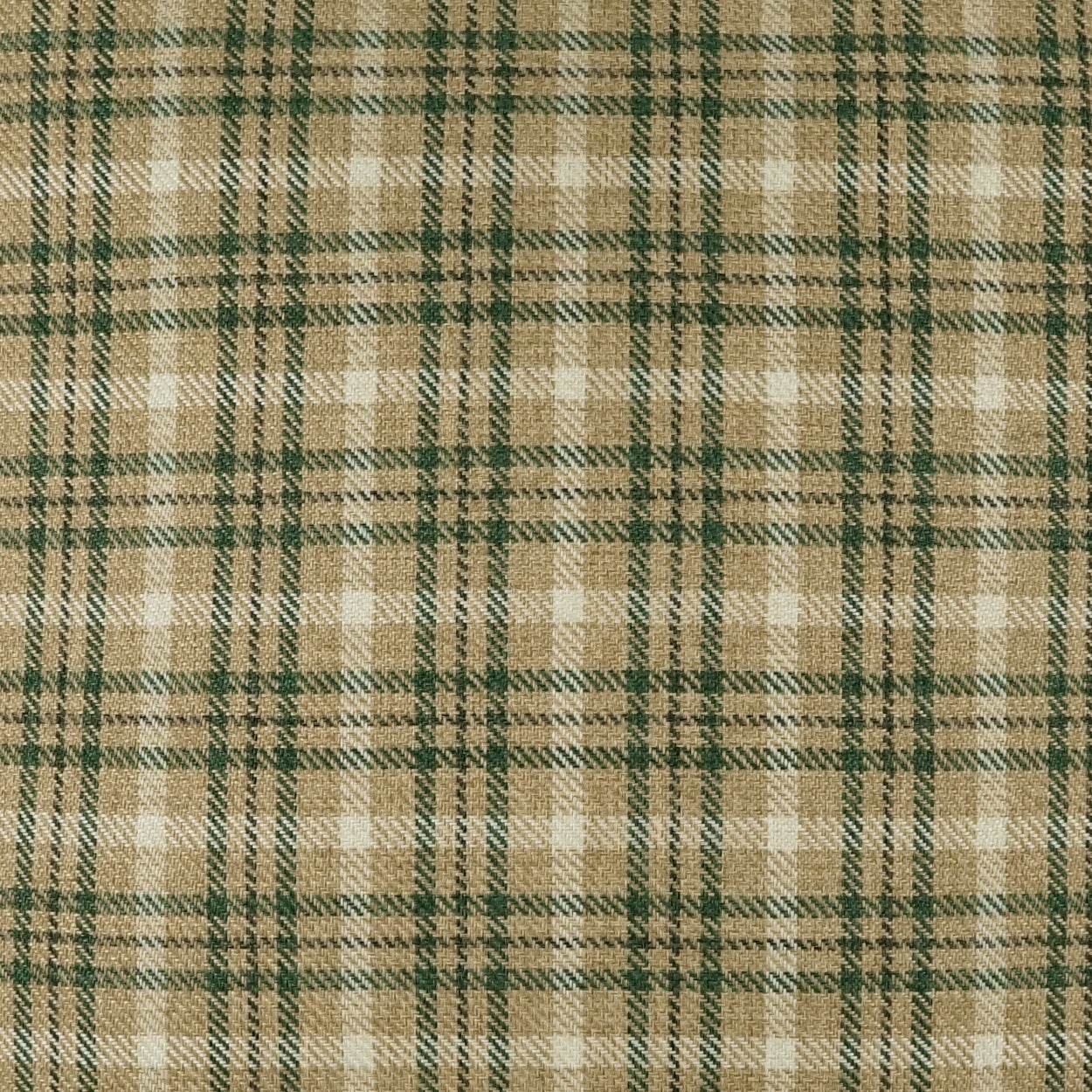D.V. KAP HOME 4227-G-YARD Falmouth Fabric - Green Plaid - Check, Traditional, Farmhouse Tan, Green - Falmouth