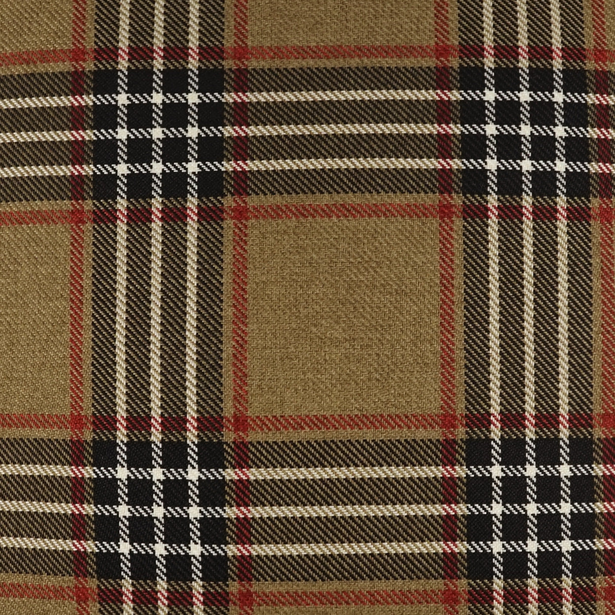 D.V. KAP HOME 24" x 24" Yarmouth Pillow - Tan Plaid - Check, Traditional, Farmhouse - 4228-T-2424