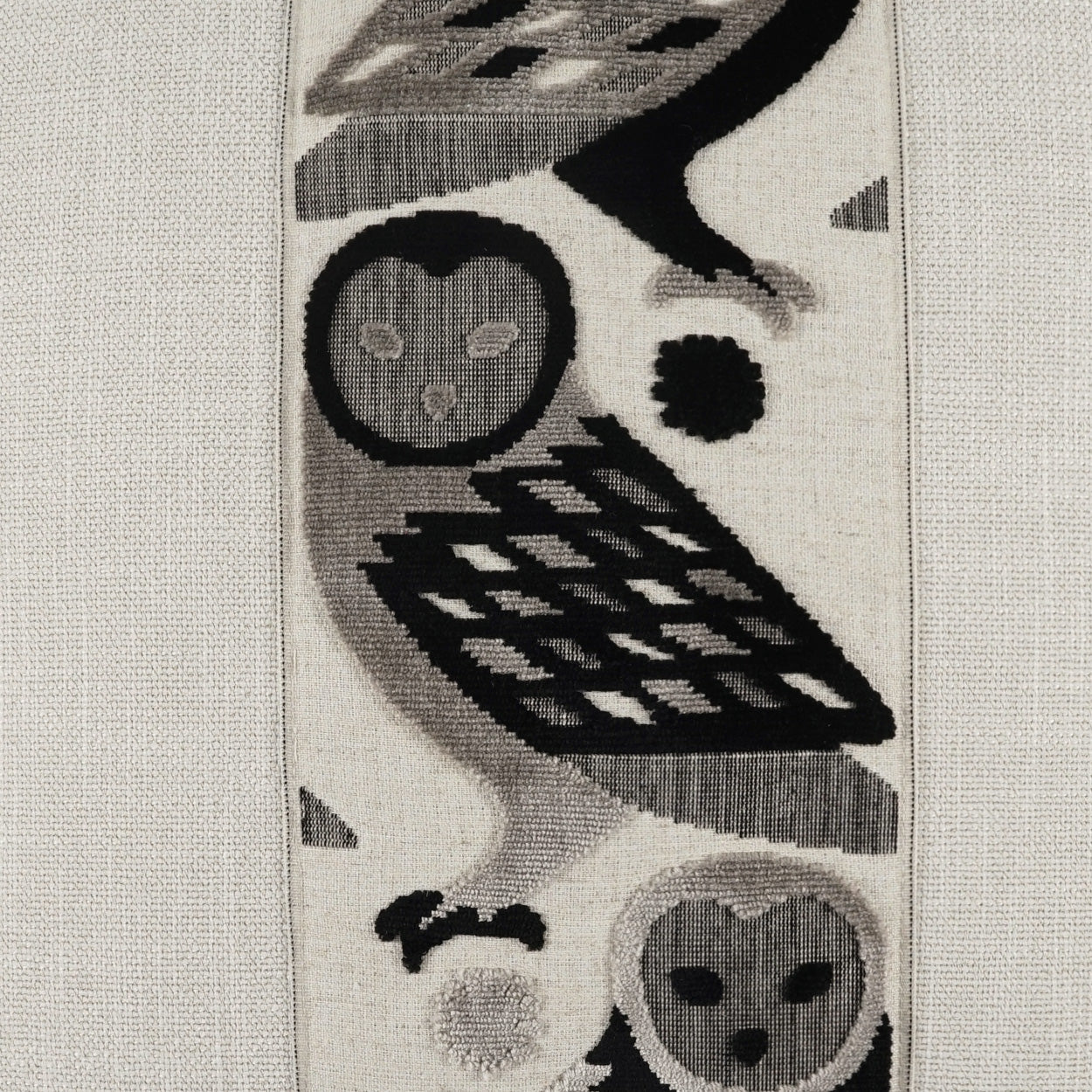 D.V. KAP HOME 24" x 24" Otus Pillow - Jet Animal, Novelty, Band / Ribbon - 4241-J-2424