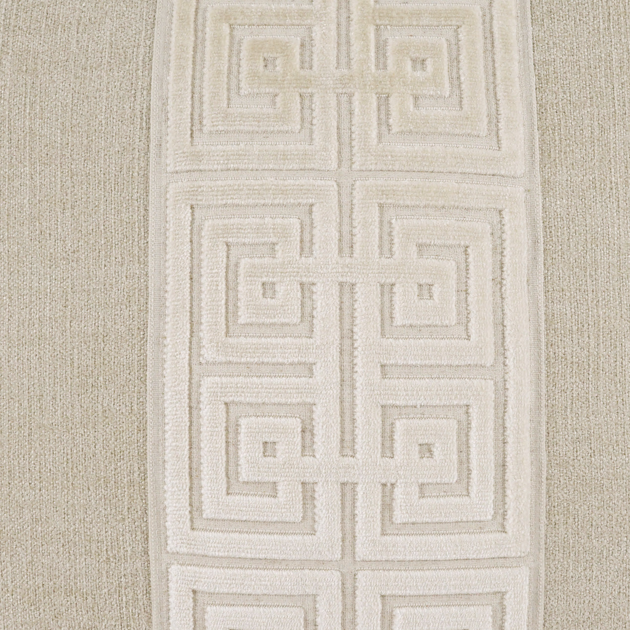 D.V. KAP HOME 24" x 24" Terus Pillow - Ivory Traditional, Band / Ribbon - 4244-I-2424