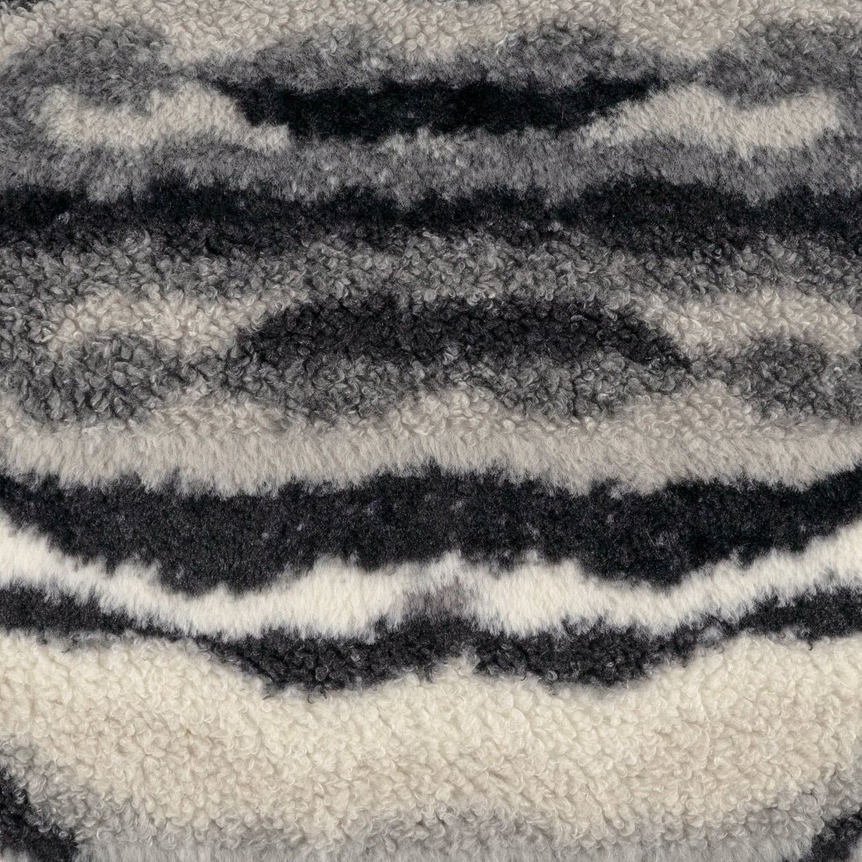 D.V. KAP HOME 4272-D-YARD Tarrington Fabric - Domino Western Chic, Faux Fur, Modern Charcoal, Black - Tarrington