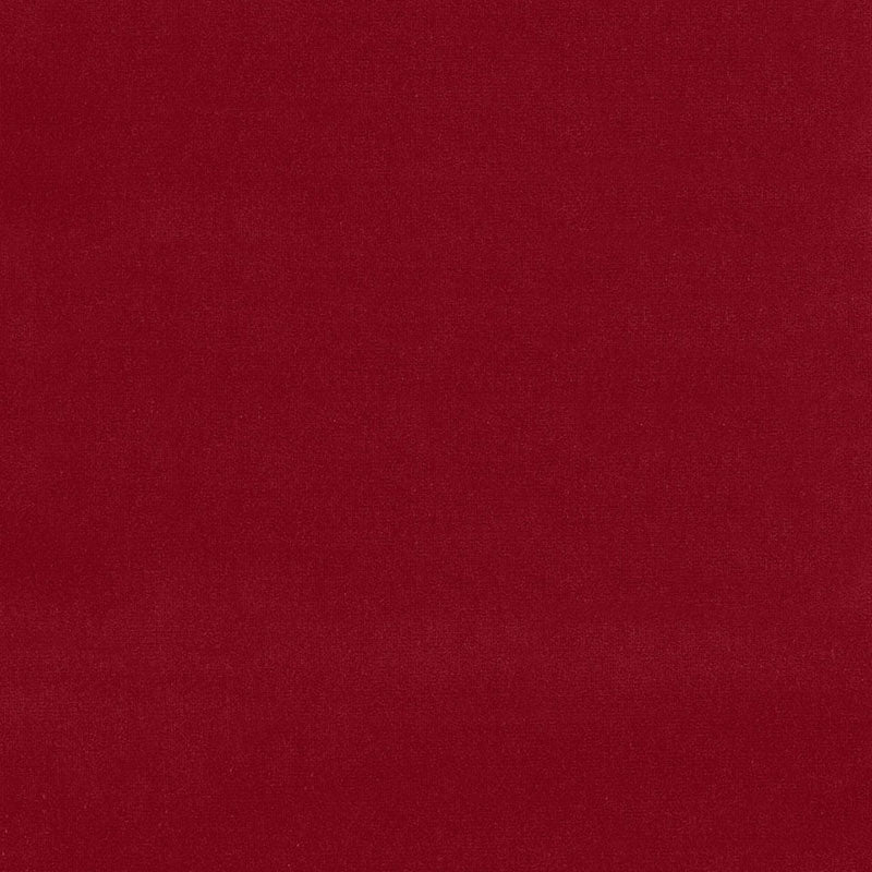 Deep red fabric swatch with soft, velvety texture.