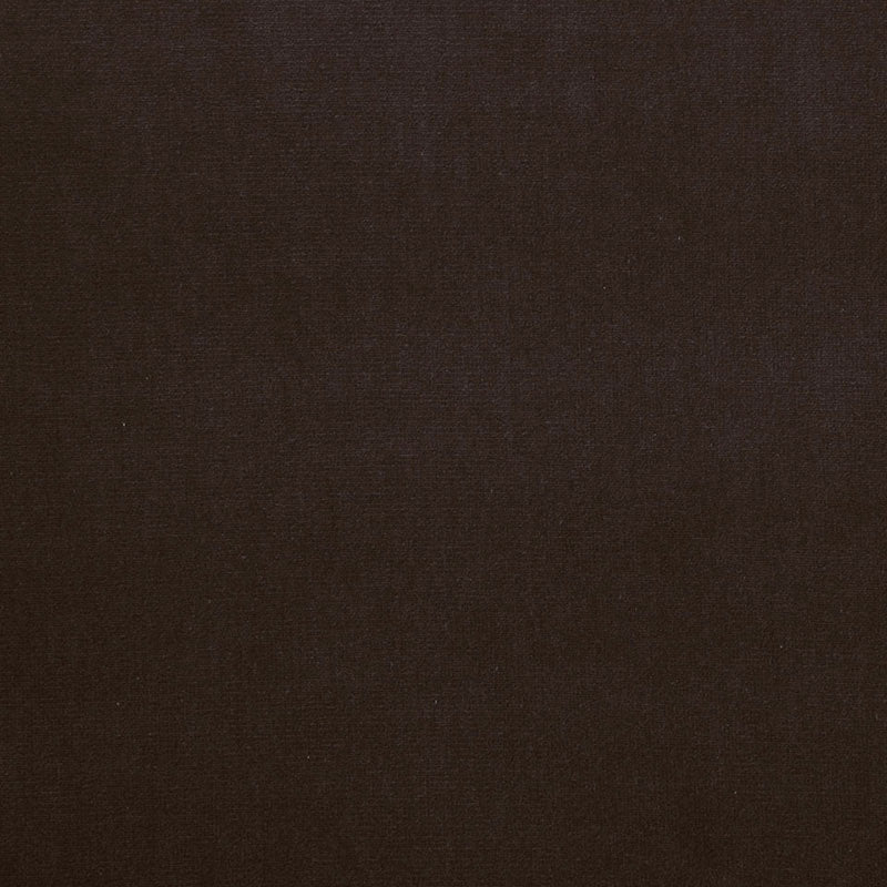 Dark brown velvet swatch with plush nap; suitable for upholstery or clothing.