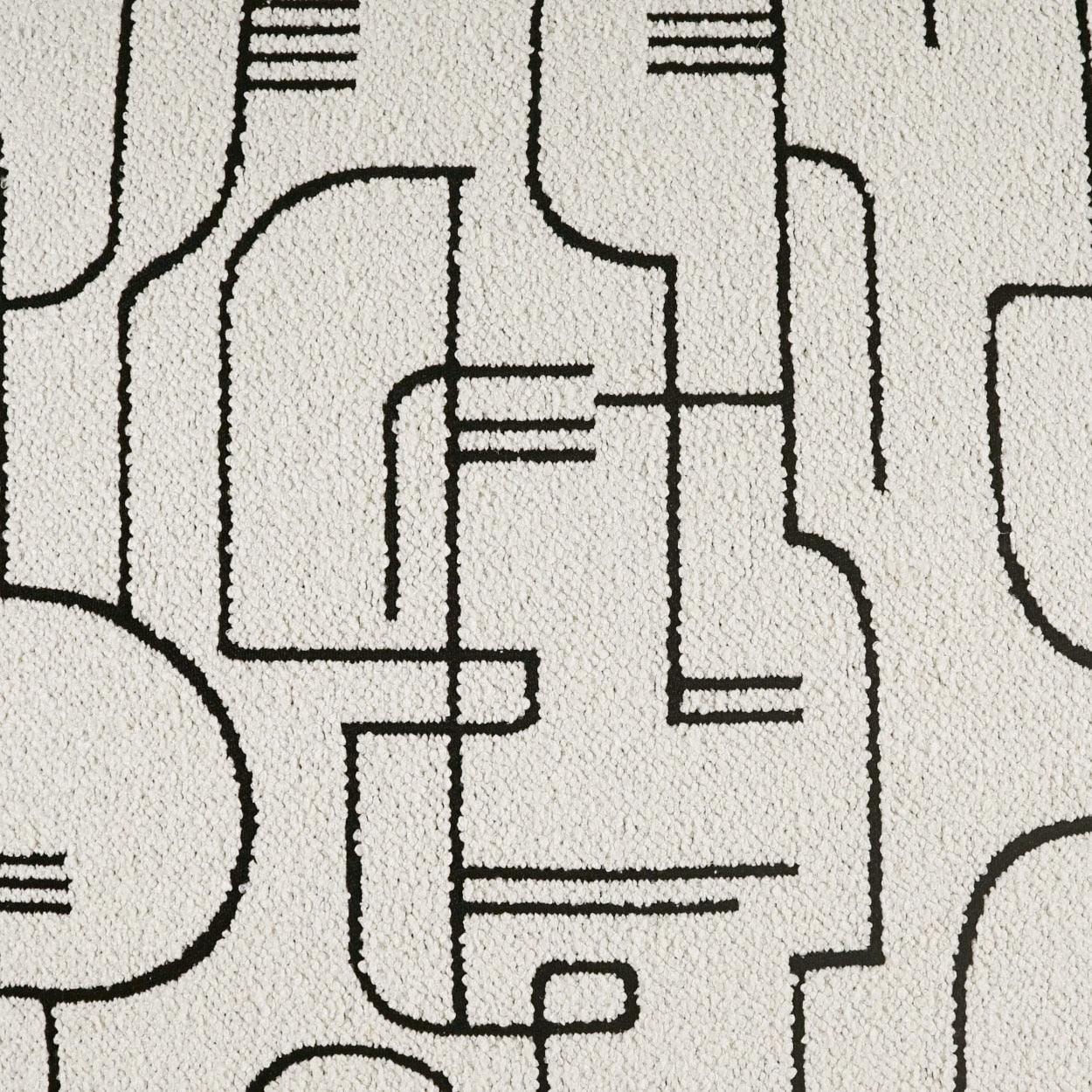 D.V. KAP HOME 4290-O-YARD Lloyd Fabric - Onyx Modern, Geometric, Abstract White, Black - Lloyd