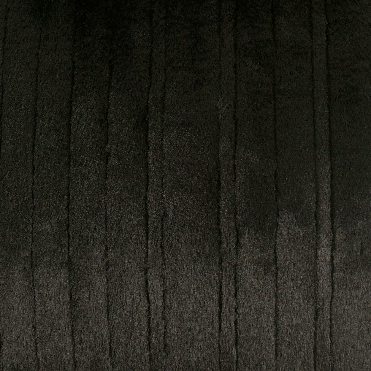 D.V. KAP HOME 24" x 24" Spalding Pillow - Black Faux Fur, Solid, Stripes - 4295-B-2424