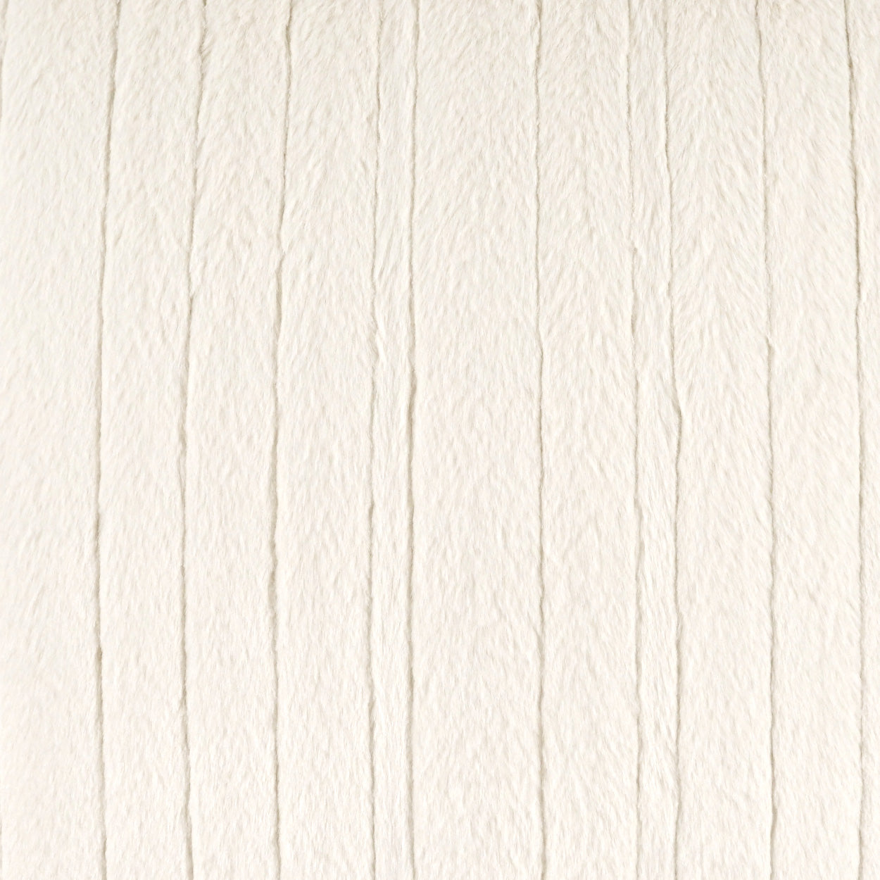 D.V. KAP HOME 24" x 24" Spalding Pillow - Ivory Faux Fur, Solid, Stripes - 4295-I-2424