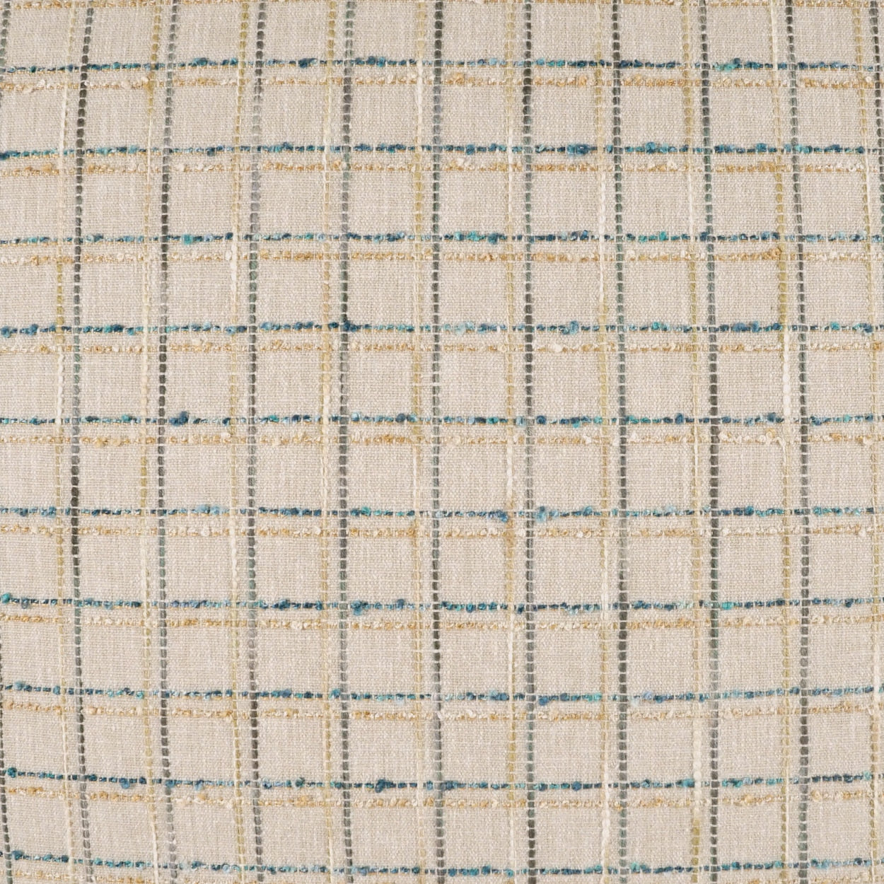D.V. KAP HOME 4321-S-YARD Landis Fabric - Seabreeze Plaid - Check, Beach, Farmhouse Turquoise,Teal - Landis