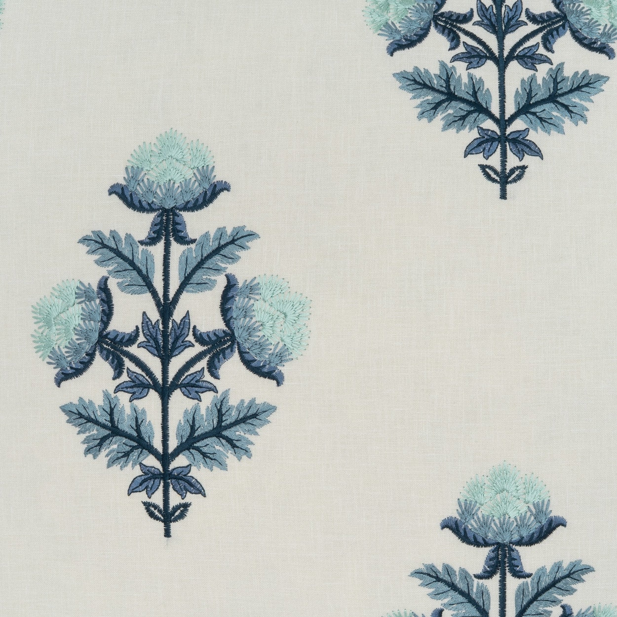 D.V. KAP HOME 24" x 24" Bloomfield Floral, Embroidery, Traditional, Farmhouse - 4356-B-2424