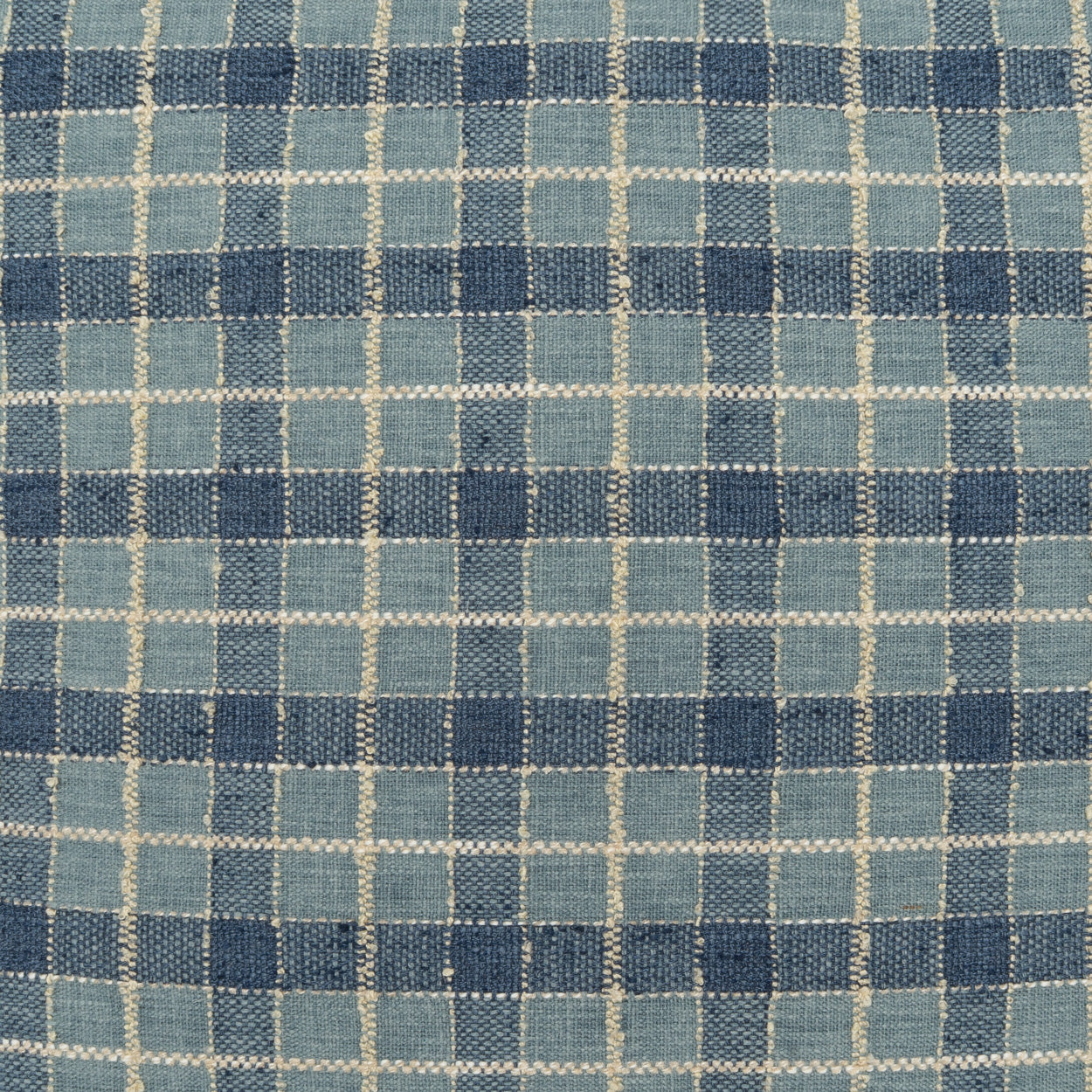 D.V. KAP HOME 24" x 24" Wickerwork Plaid Pillow - Denim - 4485-D-2424