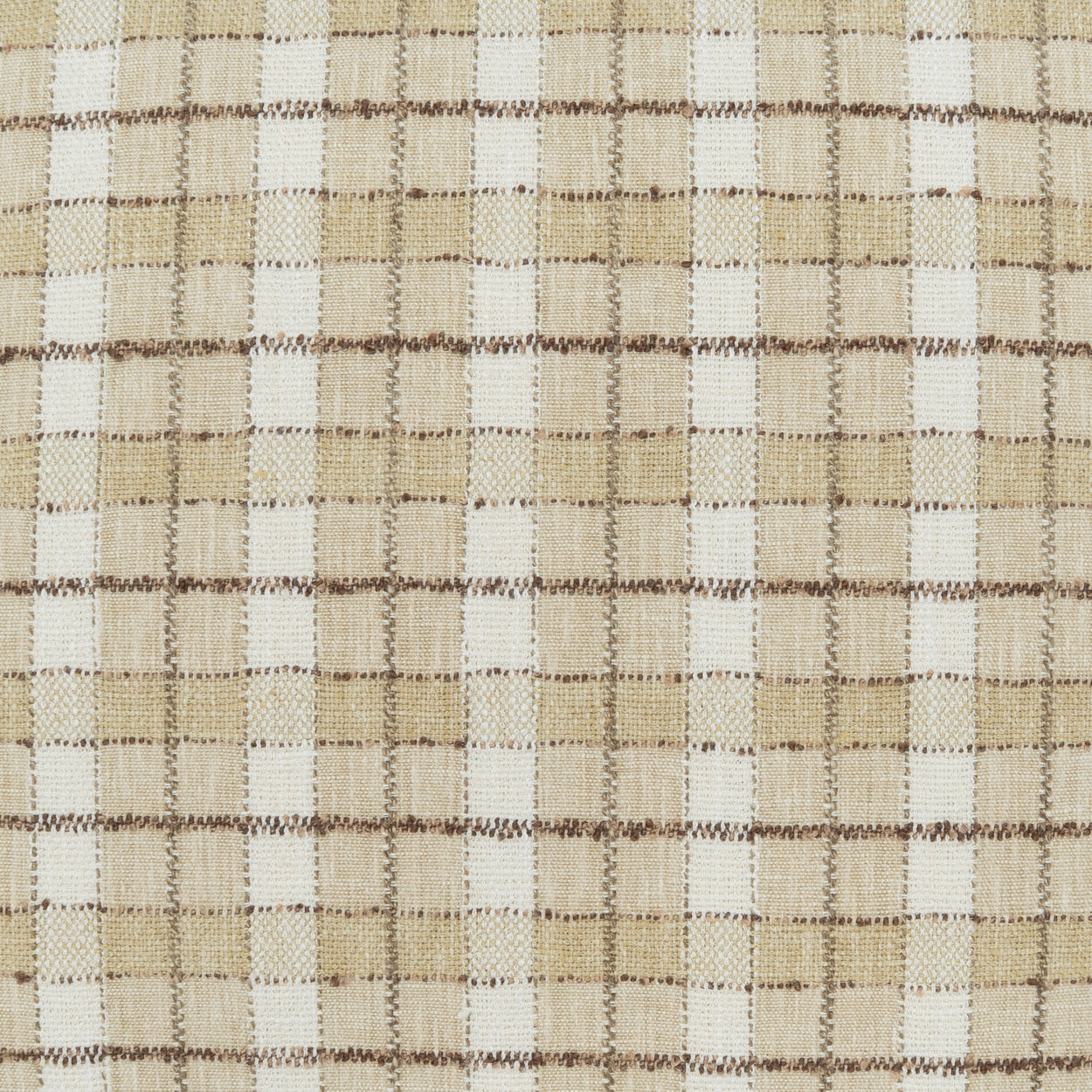D.V. KAP HOME 4485-N-YARD Wickerwork Plaid Fabric - Natural - Wickerwork Plaid