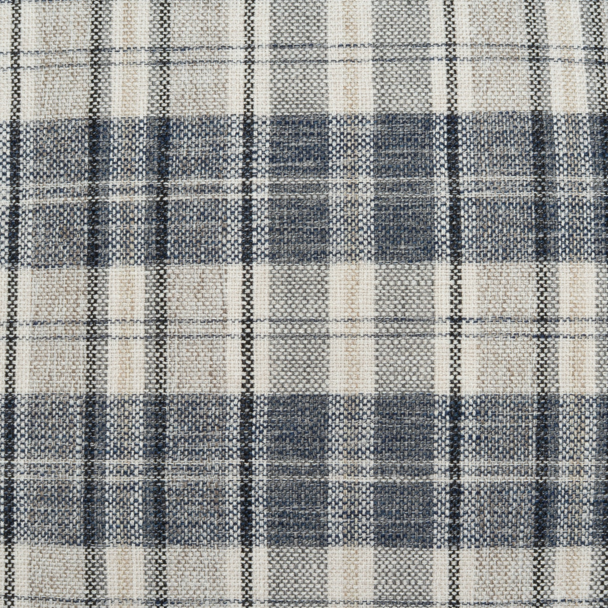 D.V. KAP HOME 24" x 24" Breton Plaid Pillow - Atlantic - 4495-A-2424