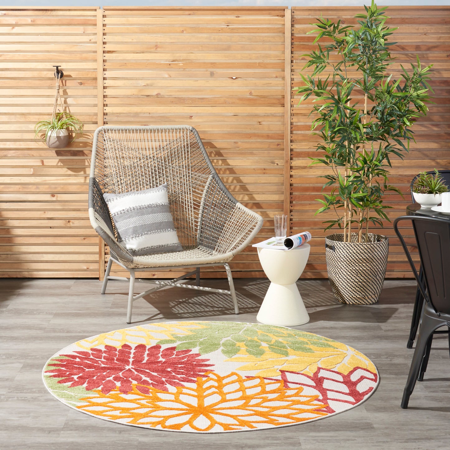 Nourison Rugs Nourison Home Tropical 5' X Round - 099446826947