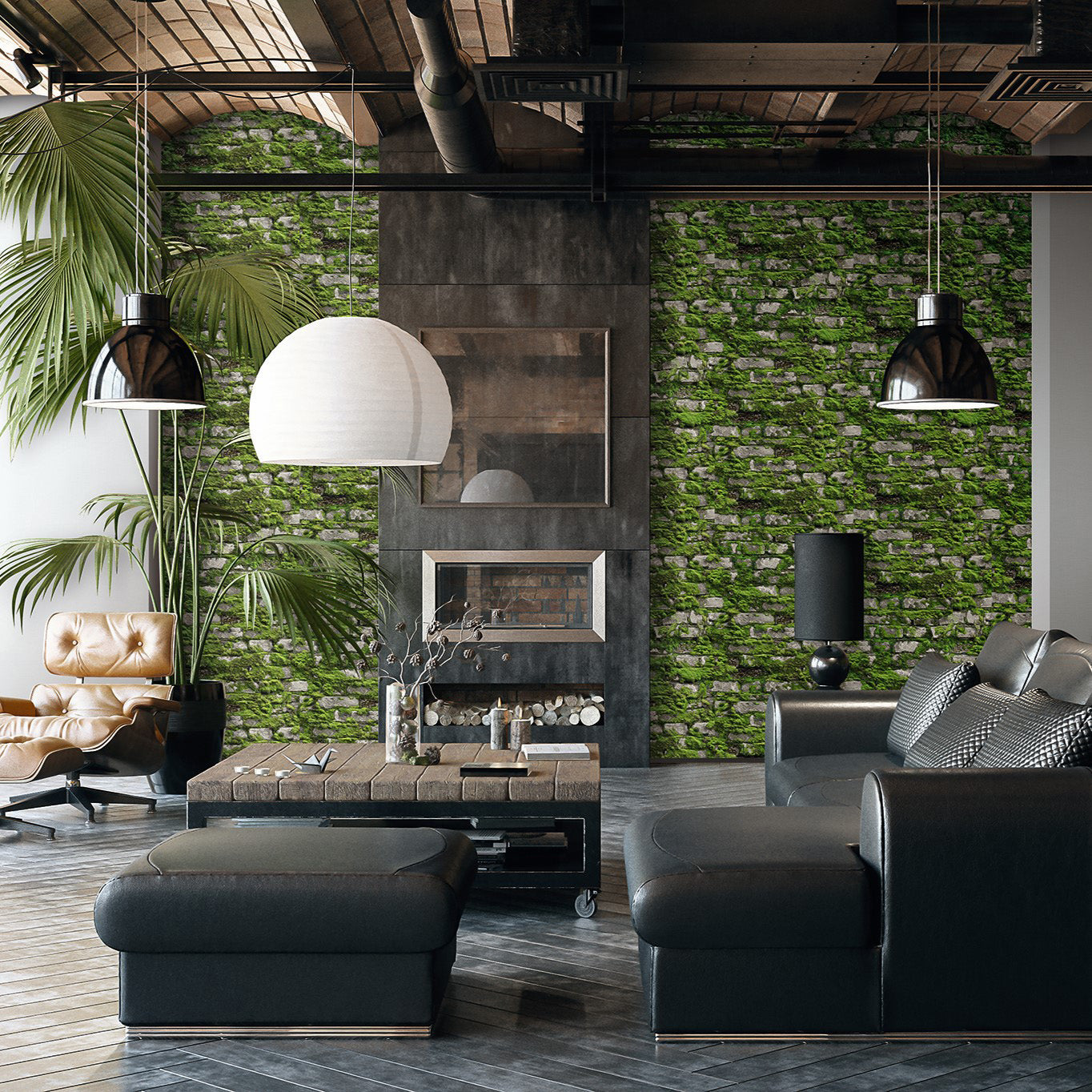 GALERIE WALLCOVERINGS The Bricks And More Green - 45731