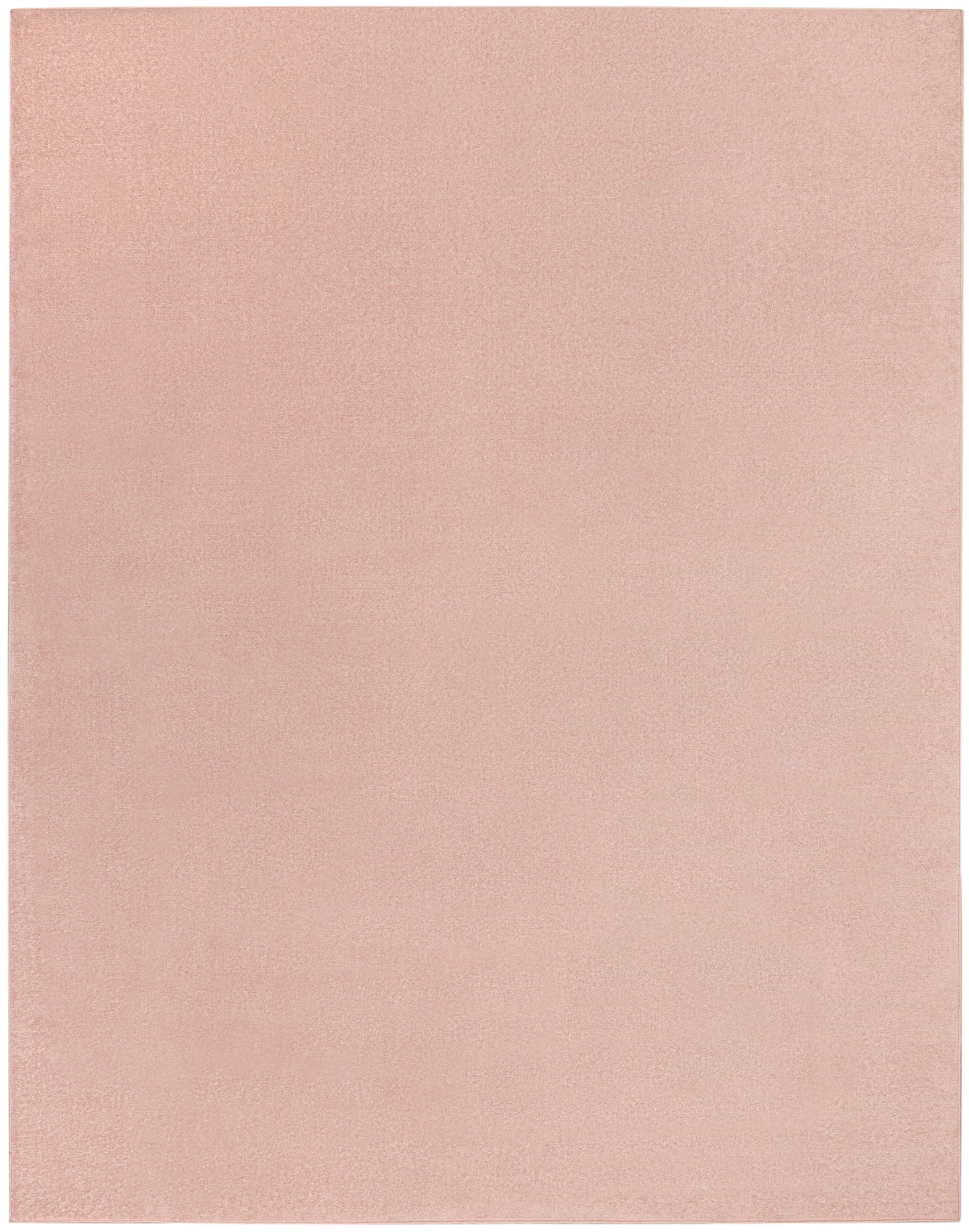 Dusty rose pink textured outdoor rug, rectangular, 9' x 12'.