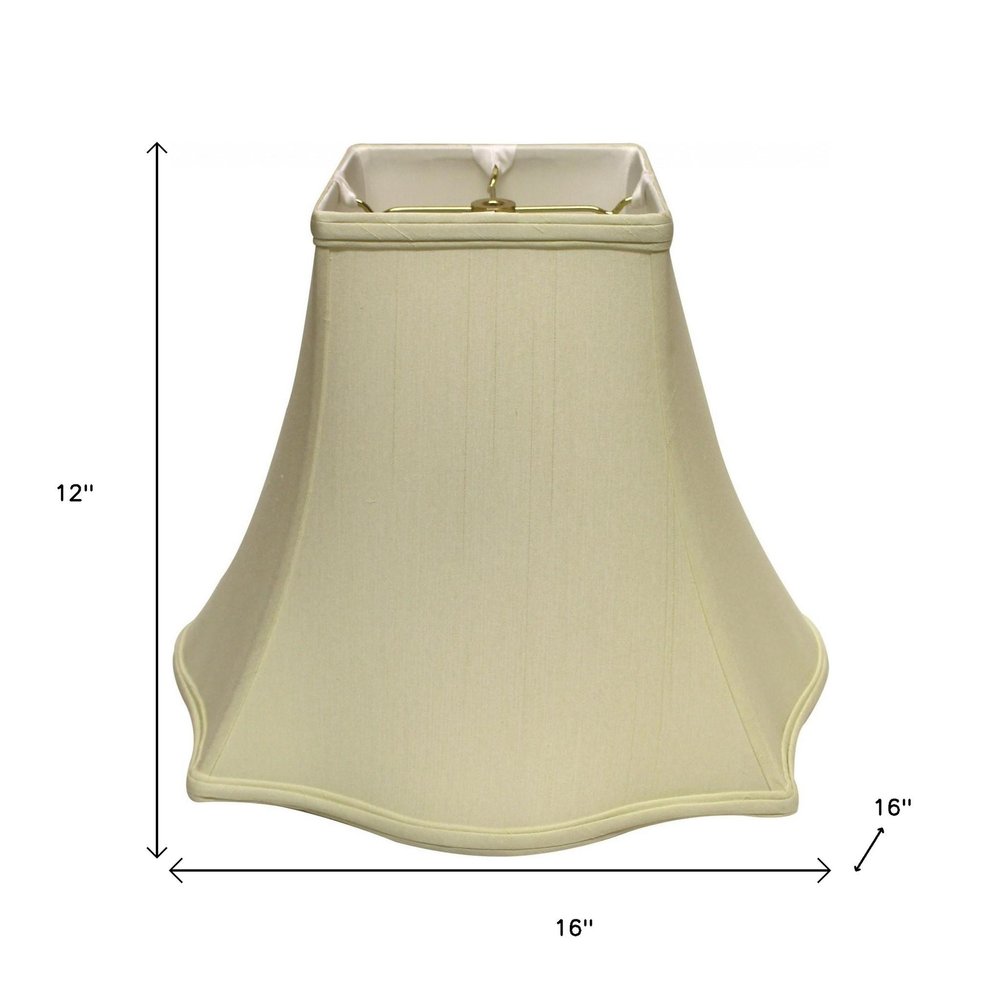 Ivory Monay Shantung Silk Square Lamp Shade