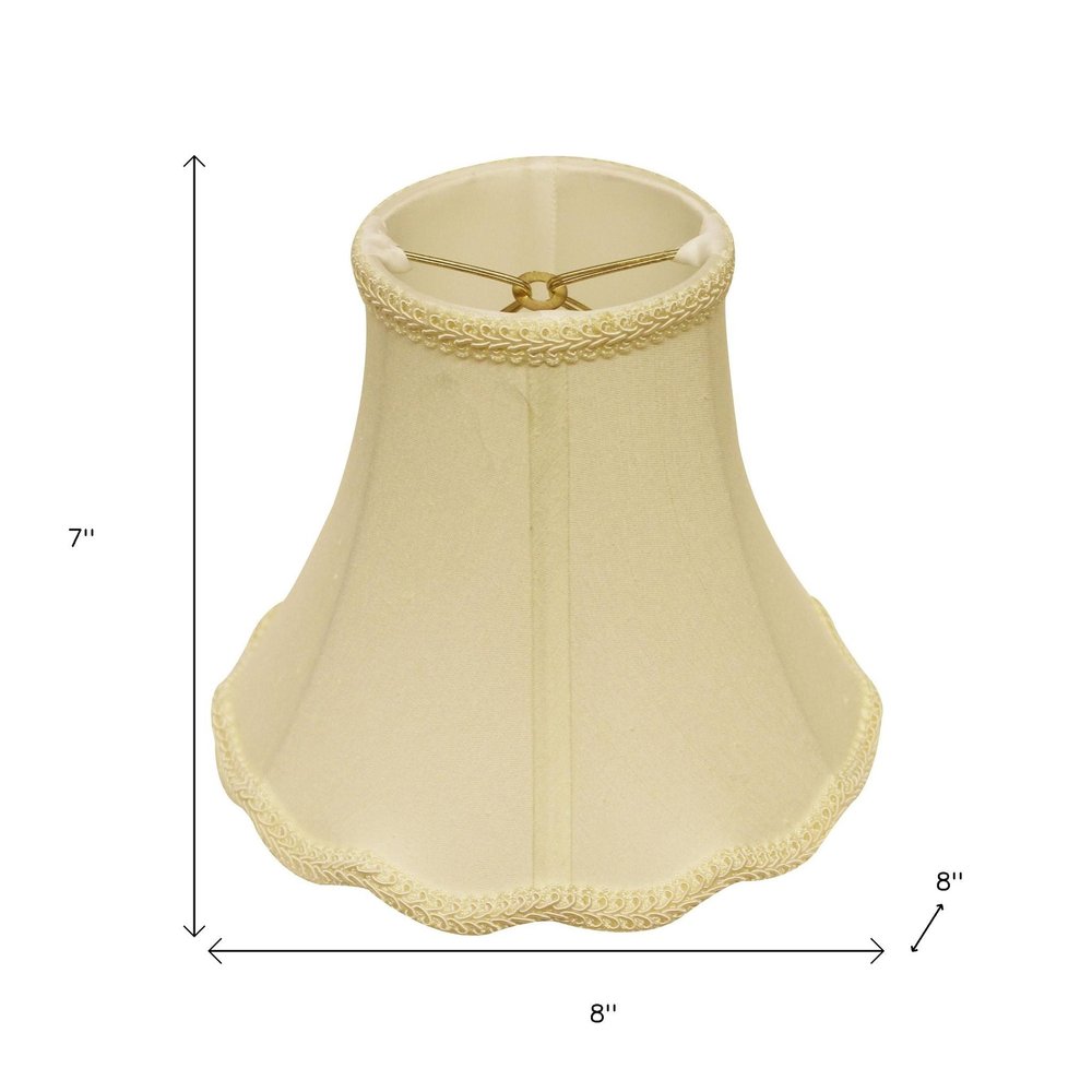 Ivory Monay Shantung Silk Bell Lamp Shade