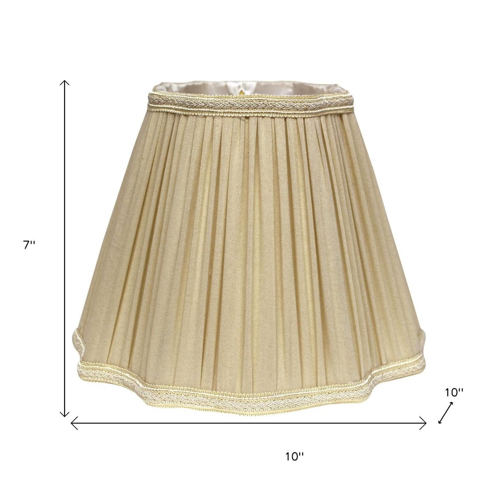 Taupe Shantung Silk Square Lamp Shade