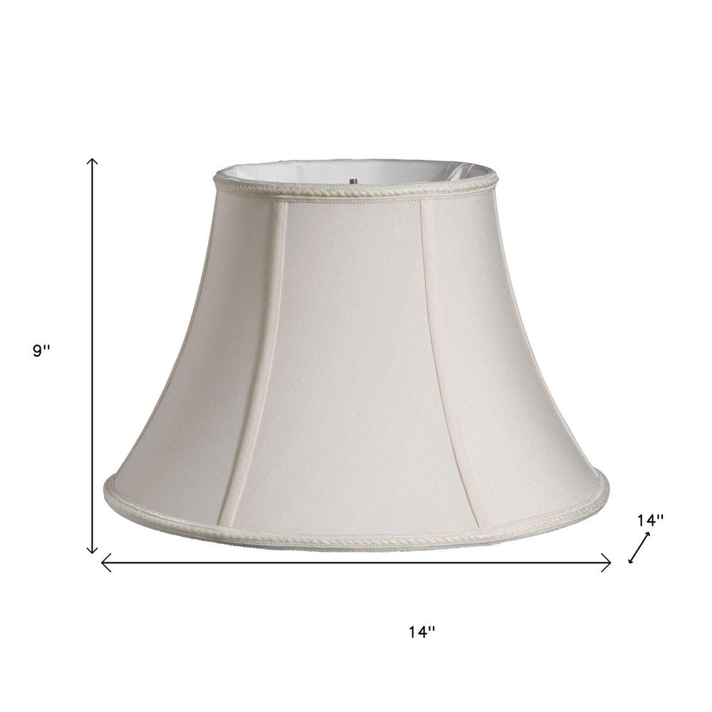 Cream Shantung Silk Bell Lamp Shade