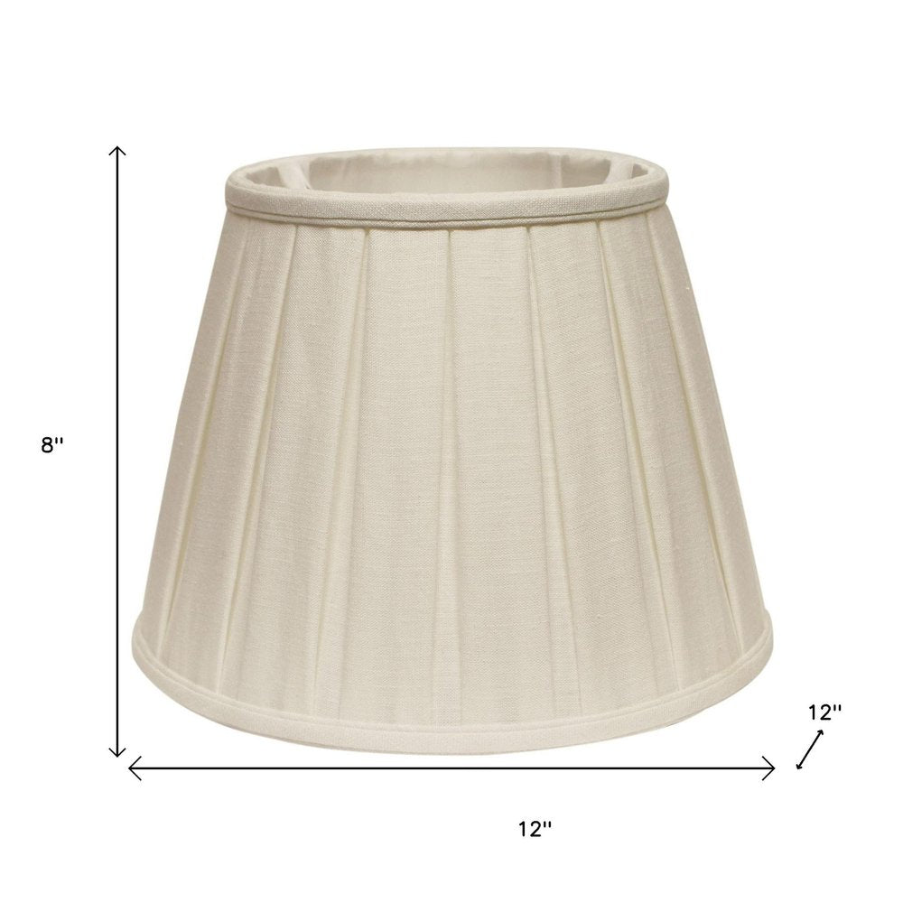 White Linen Pleated Empire Lamp Shade