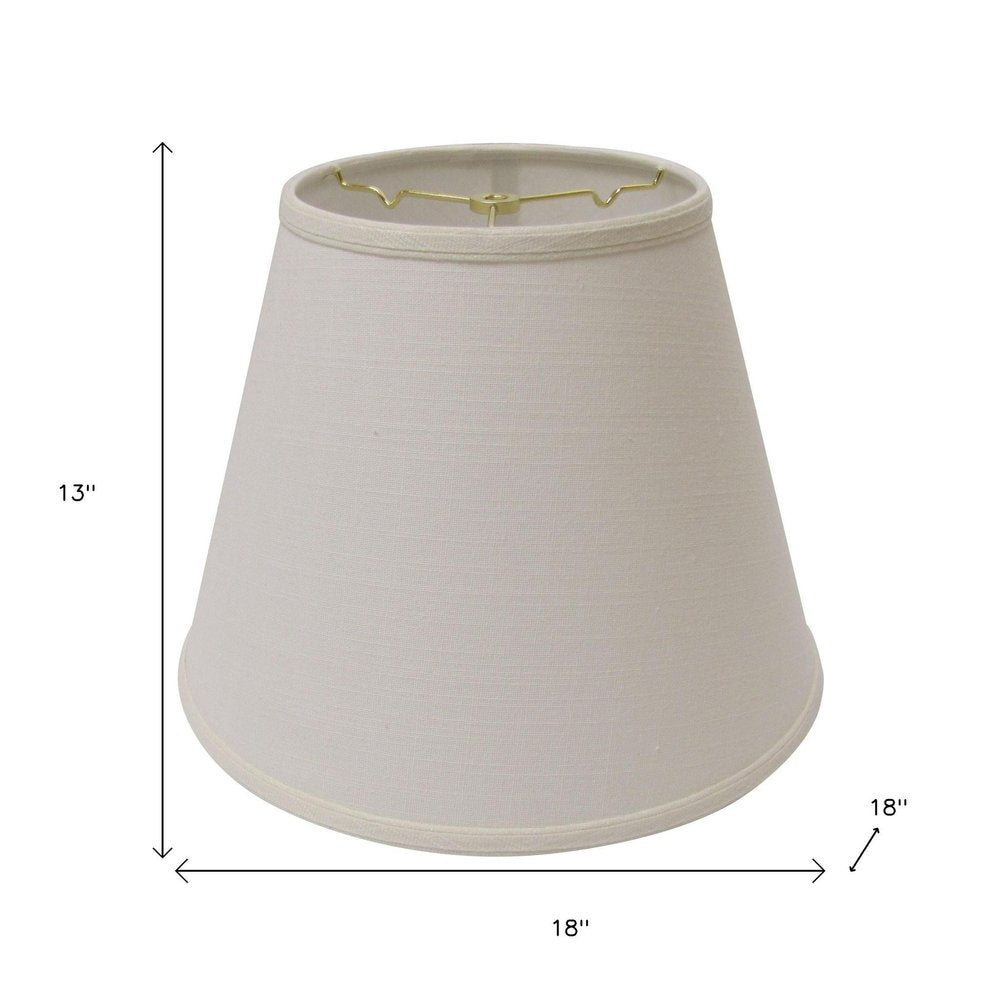 White Linen Empire Lamp Shade