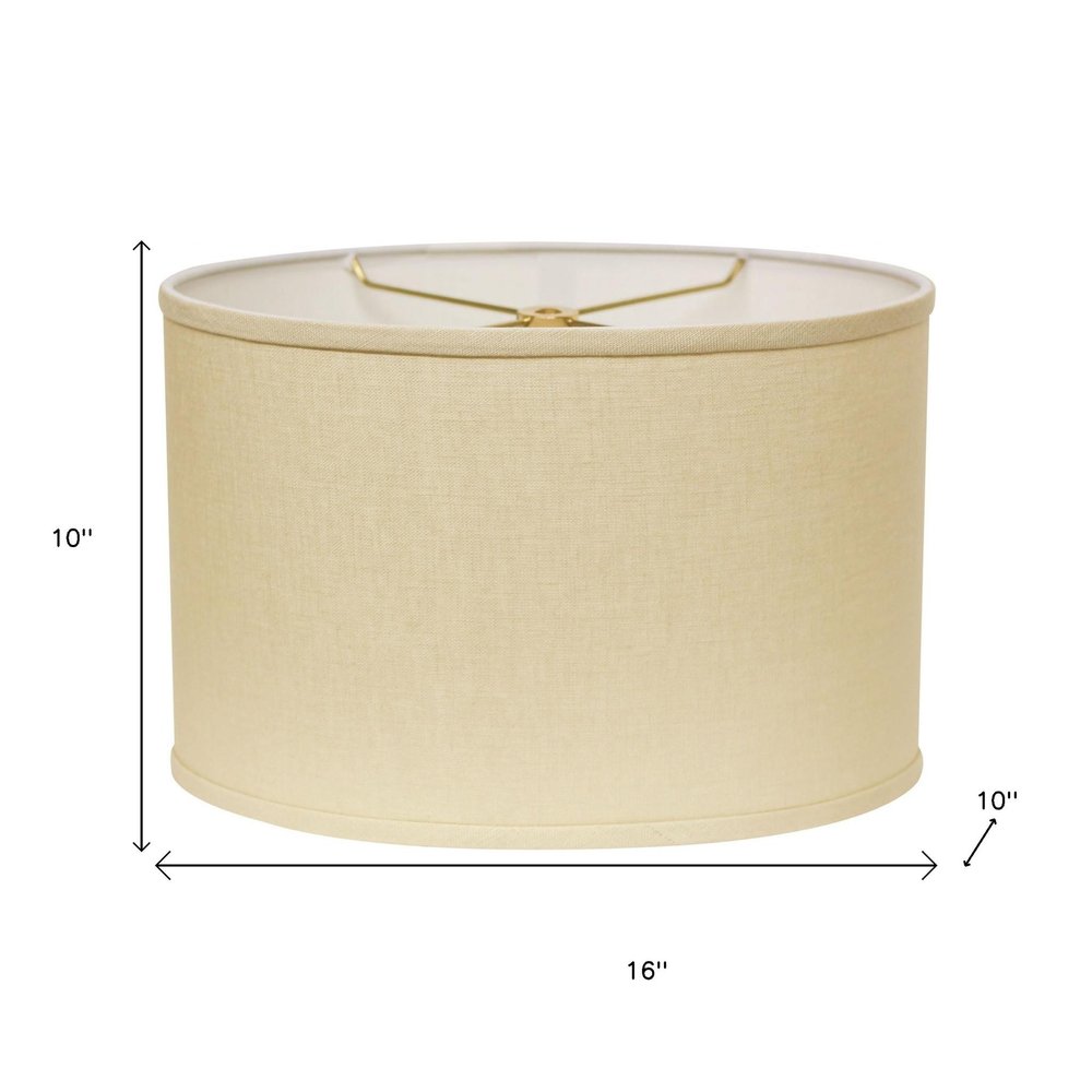 Beige Linen Oval Lamp Shade