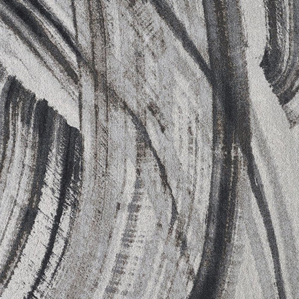 8' X 11' Gray and Ivory Abstract Area Rug