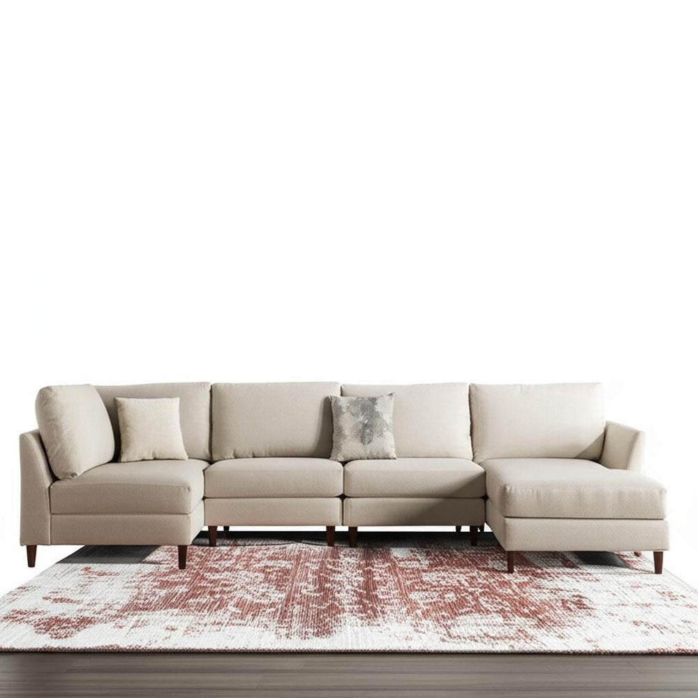 8' X 10' Rust Oriental Distressed Stain Resistant Area Rug