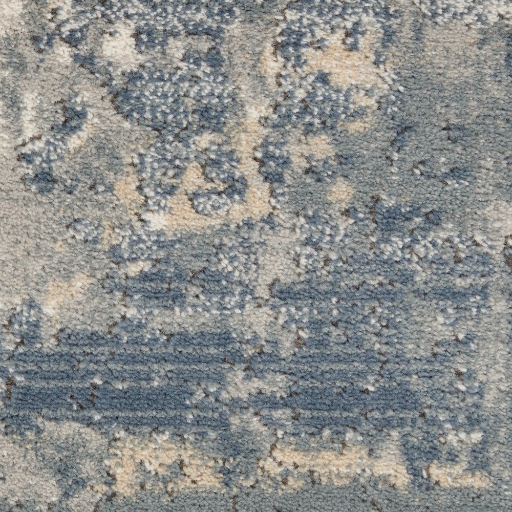 5' X 7' Grey And Beige Abstract Power Loom Non Skid Area Rug
