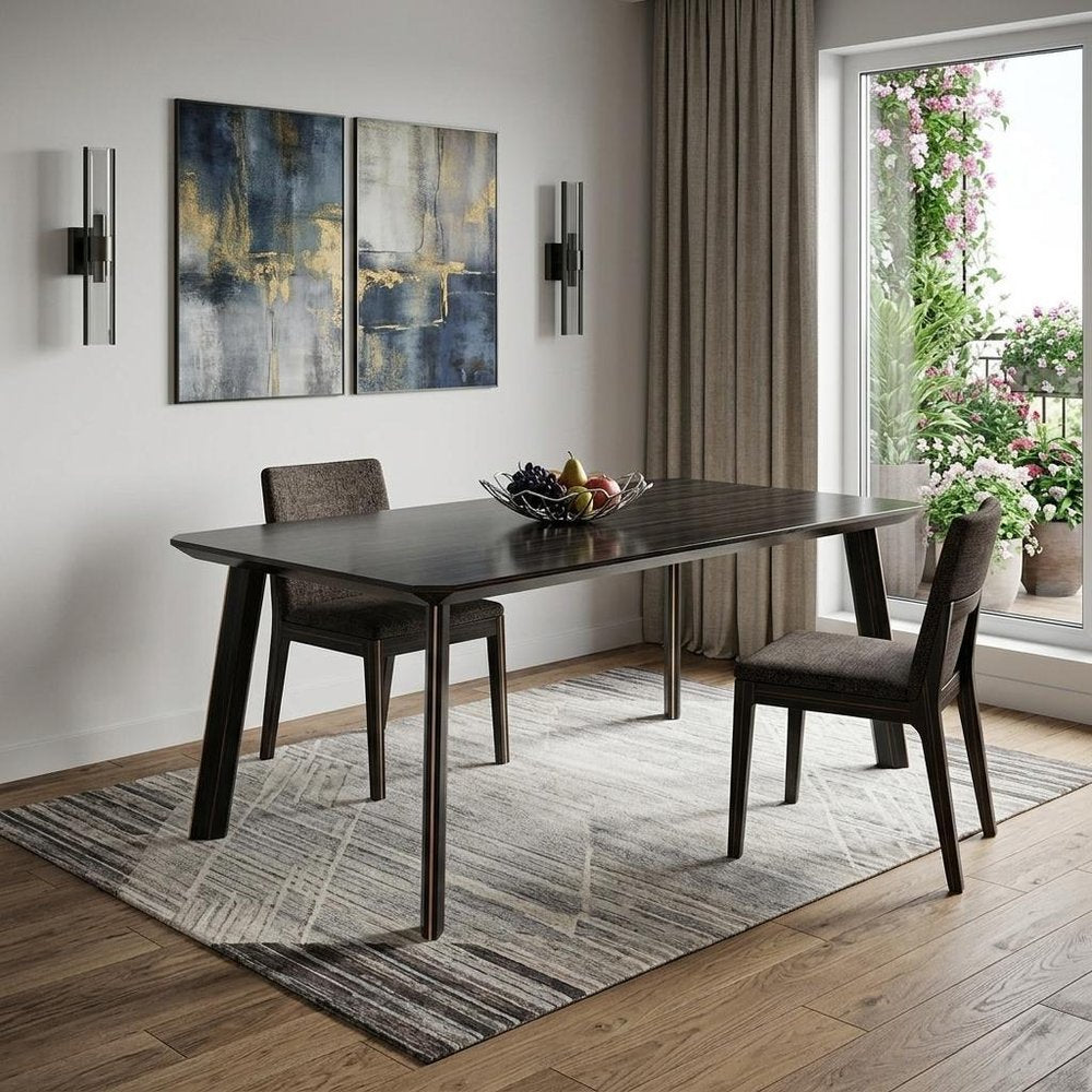 87" Ebony Dining Table