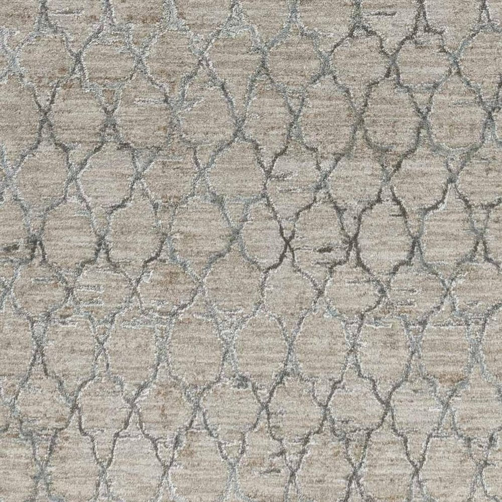 8' X 10' Beige Moroccan Stain Resistant Area Rug