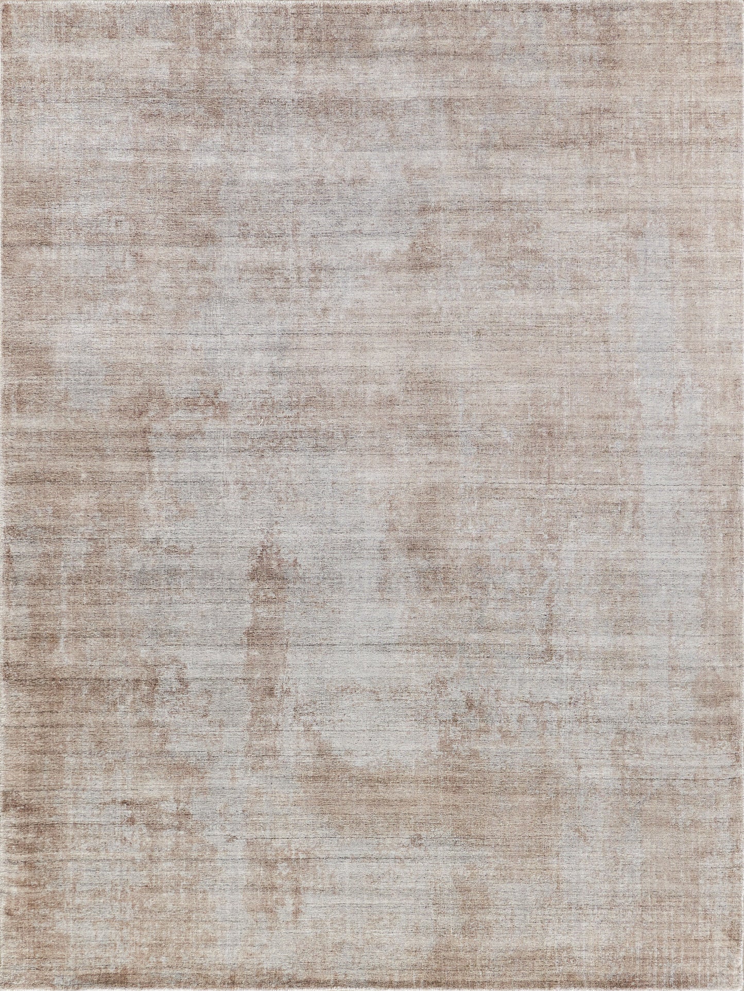 Neutral beige-taupe distressed area rug with soft mottled pattern & vintage look.