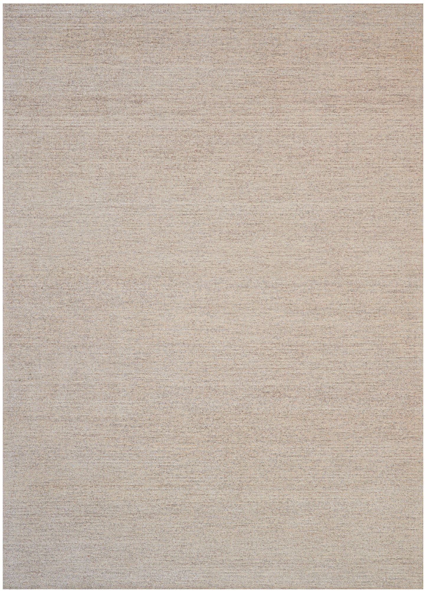 Beige textured area rug with subtle tonal variation; rectangular, neutral woven look.