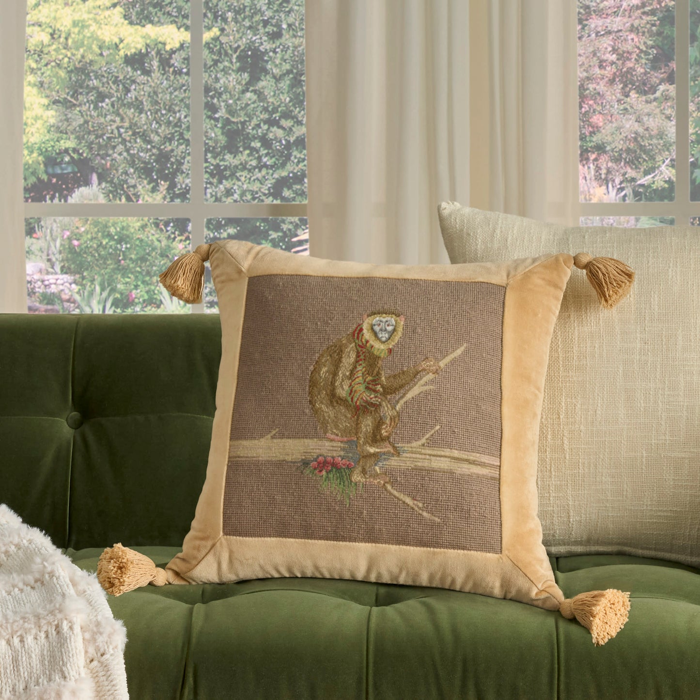 NOURISON HOME 19" x 19" Mina Victory Vintage Taupe - 798019092146