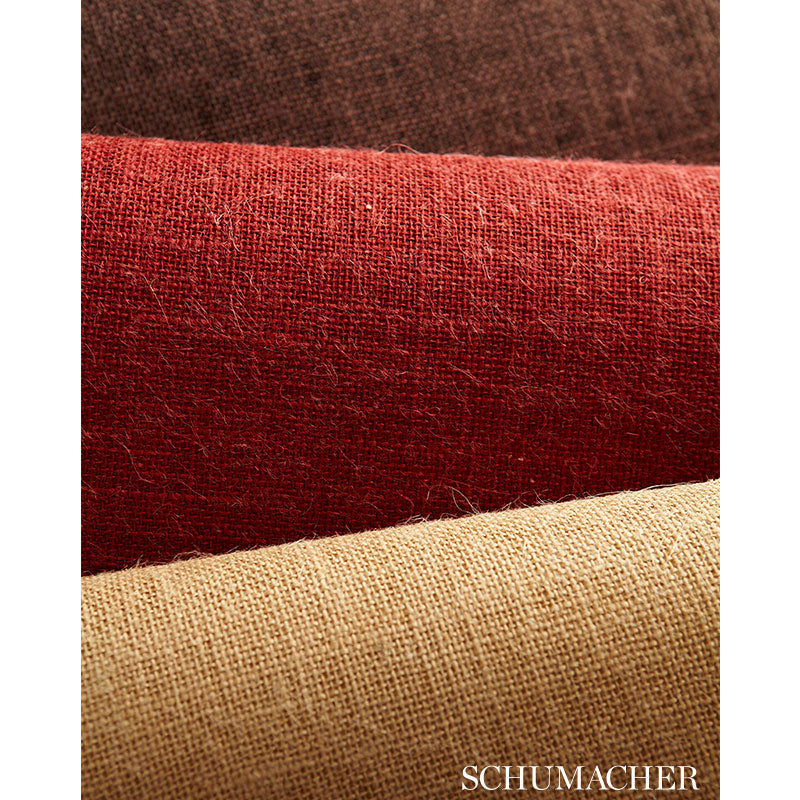 SCHUMACHER NATURAL TEXTURES BURLAP WEAVE RED - 5000865