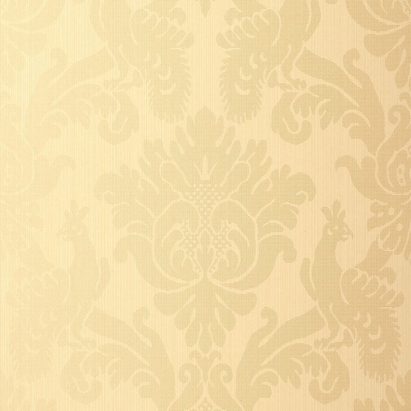 SCHUMACHER WALLCOVERING PALAZZO VALETTE STRIE DAMASK CHAMPAGNE - 5003660