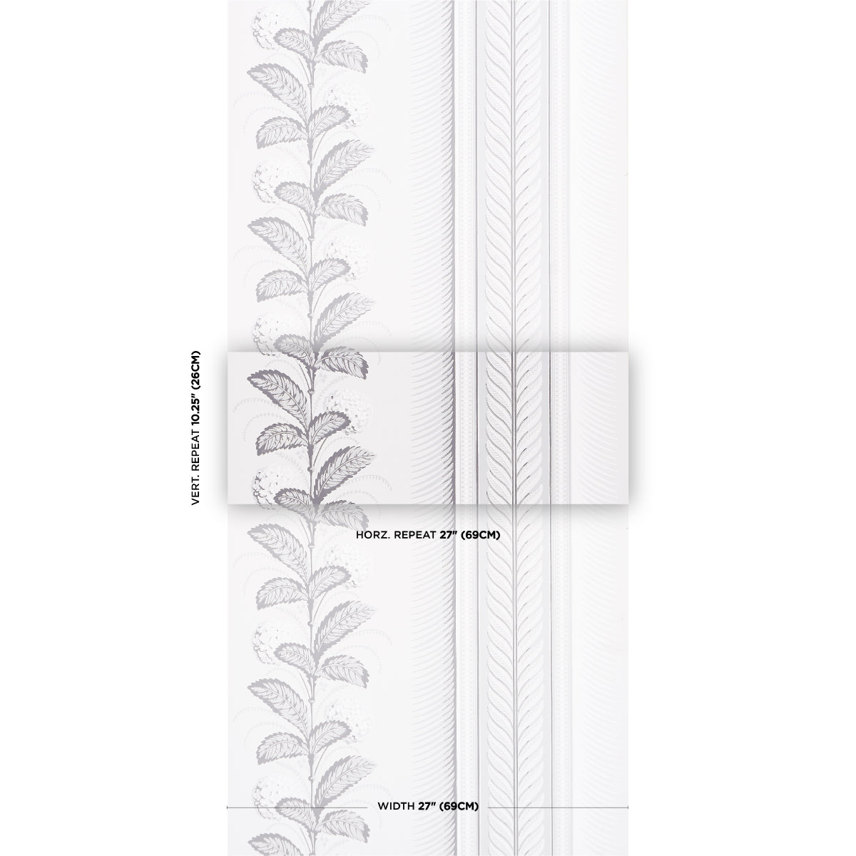 SCHUMACHER GREENHOUSE HYDRANGEA DRAPE GRISAILLE - 5004455