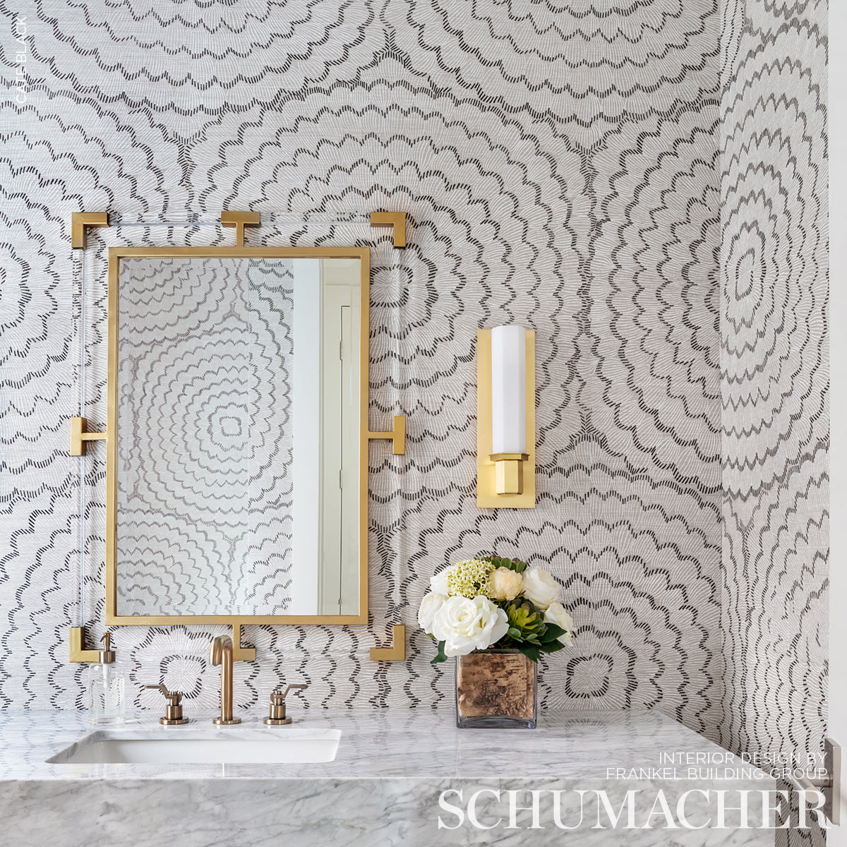 SCHUMACHER WALLCOVERING CELERIE KEMBLE II FEATHER BLOOM SISAL DOVE - 5006070