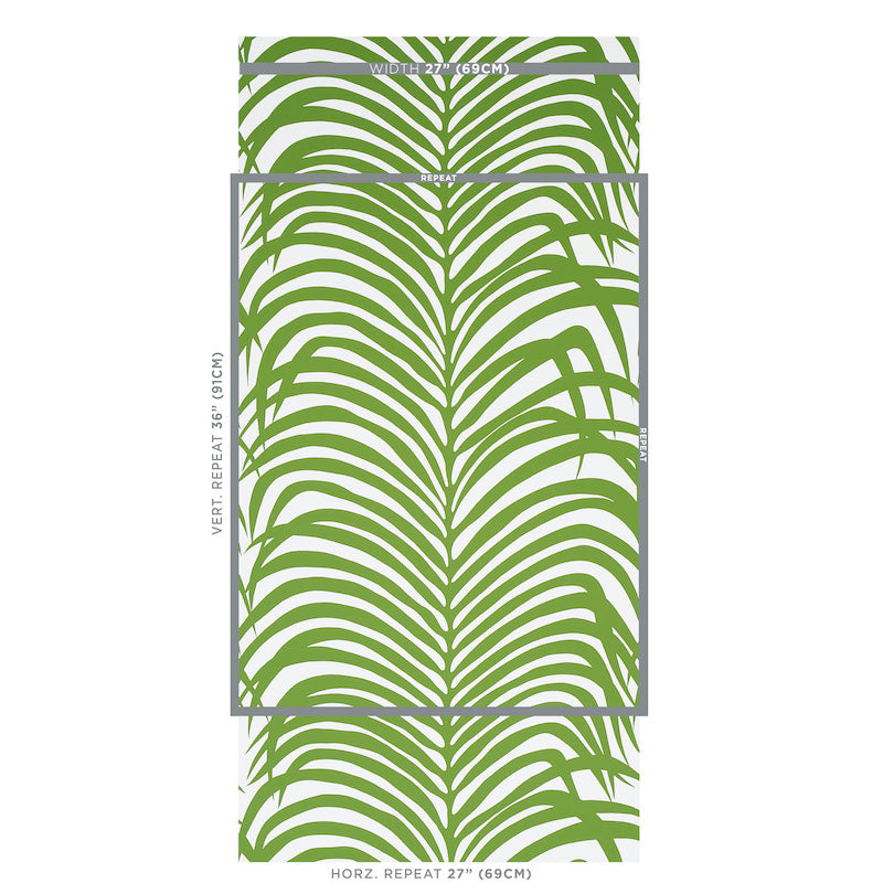 SCHUMACHER WALLCOVERING PRINT HAPPY ZEBRA PALM Jungle - 5006931