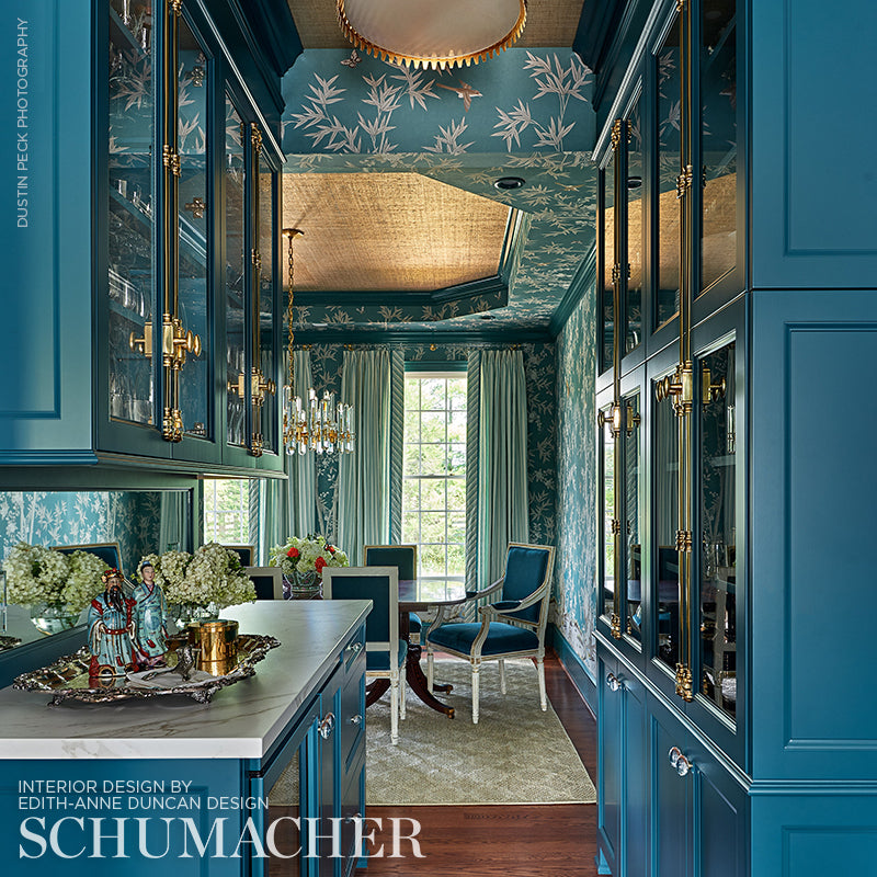 SCHUMACHER WALLCOVERING MILES REDD BRIGHTON PAVILION PANEL PEACOCK - 5007741