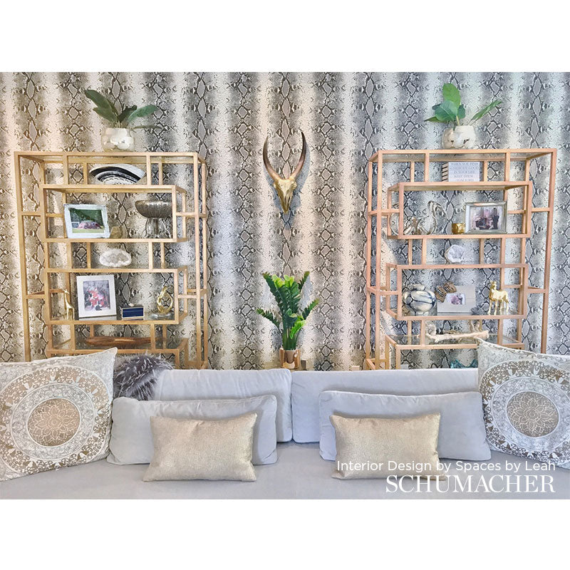 SCHUMACHER WALLCOVERING ANIMAL PRINTS & WOVENS SNAKE CHARMER CINDER - 5008180