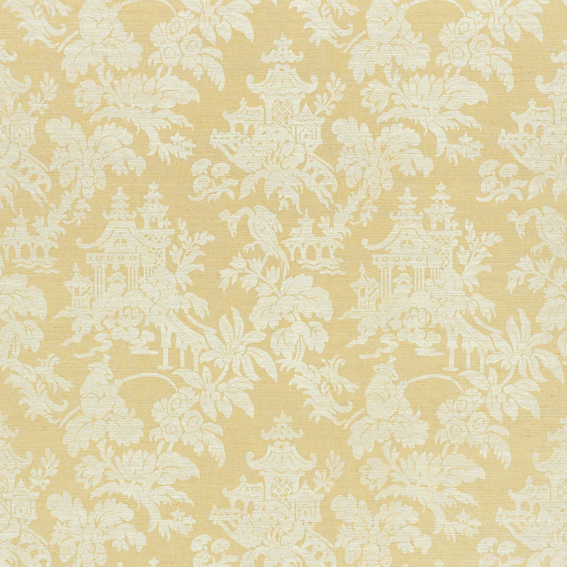 Beige natural sisal wallcovering with a subtle woven texture for indoor use.