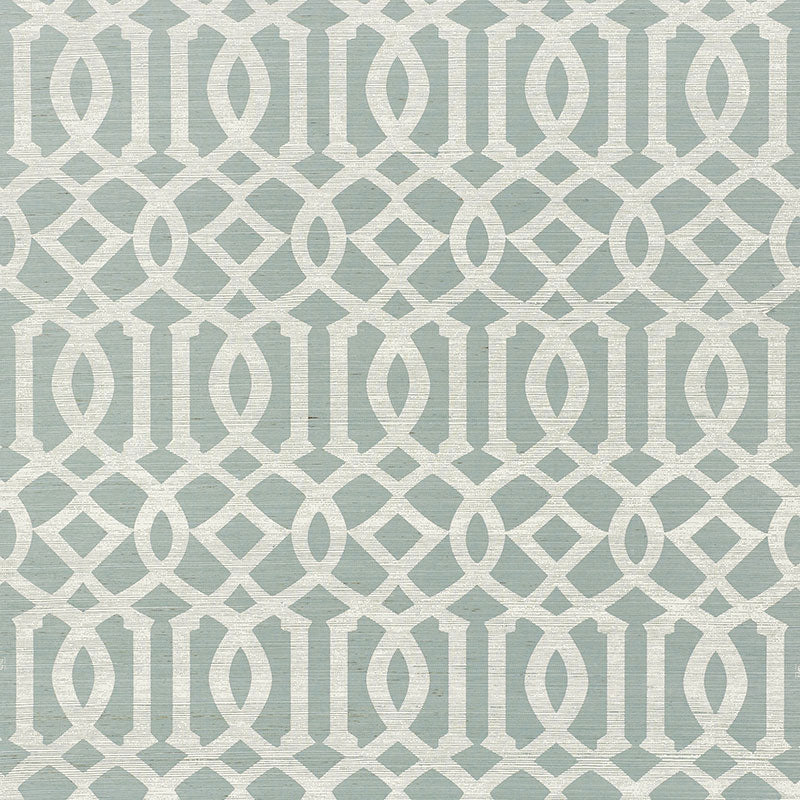 SCHUMACHER SHANGRI-LA IMPERIAL TRELLIS SISAL SKY - 5008352
